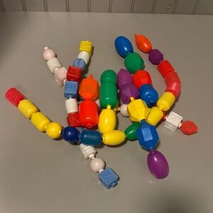 Vintage fisher price snap lock plastic Beads